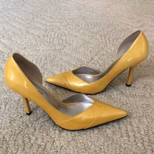 Marc Fisher Yellow D’Orsay Pump